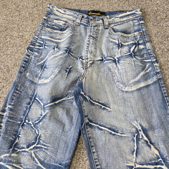 Y2K Hip Hop Baggy‎ Denim Shorts Jorts Brock Jeans 34 Skater - Picture 4 of 15